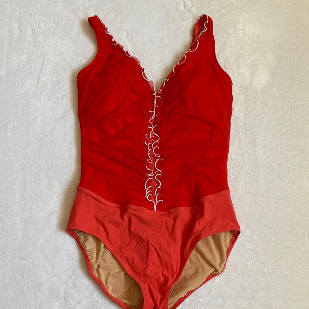 PROFILE Elegant Red Women's Swim Bodysuit